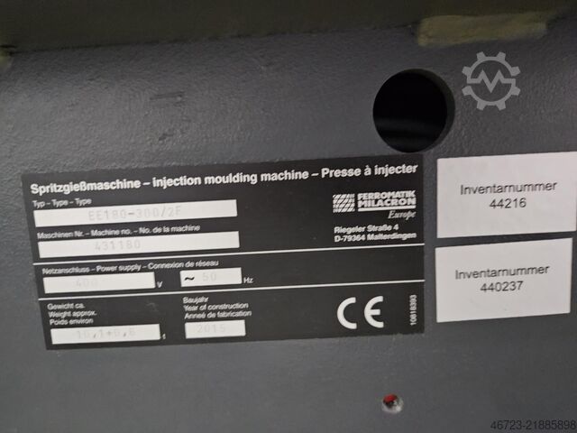Injection molding machine FERROMATIK MILACRON Elektra 180-2F