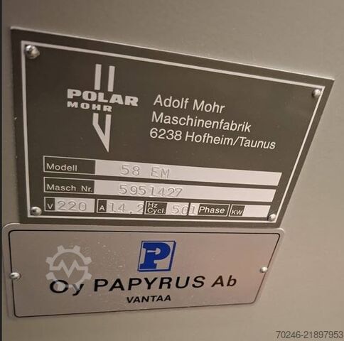 Paper cutting machine Polar Mohr 58 EM