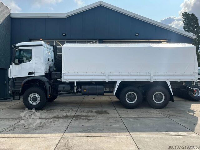 Curtain sided Mercedes-Benz Arocs 3340 A 6x6 Cargo Truck