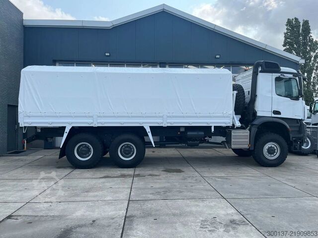 Curtain sided Mercedes-Benz Arocs 3340 A 6x6 Cargo Truck