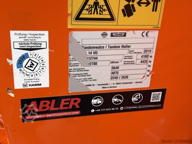 Tandem roller Hamm HD14 VO Tandemwalze mit Oszillation