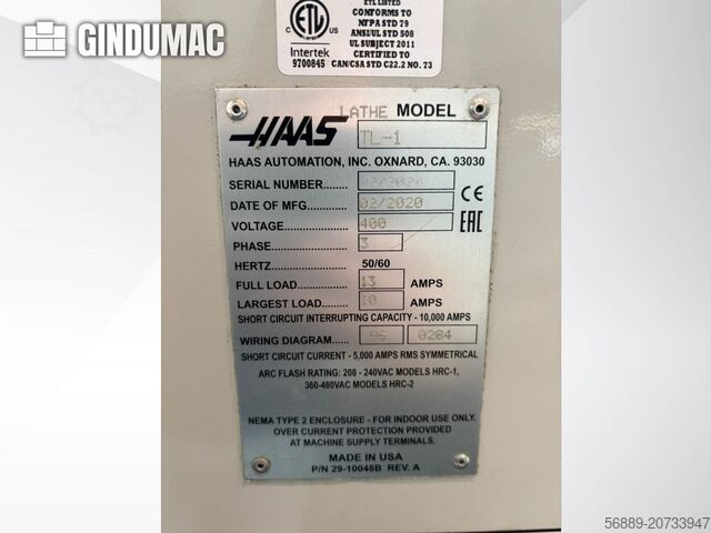 Horizontal Turning Machine HAAS TL1