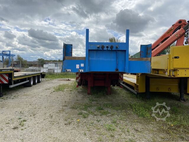 Low loader semitrailer  stp  3 Achs Satteltieflader Platofür Fertigteile oder Baumaschinen