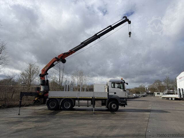 Flatbed truck MAN Truck & Bus TGA08  TGS 26.440 6 x 4 BL mit Kran PK53002