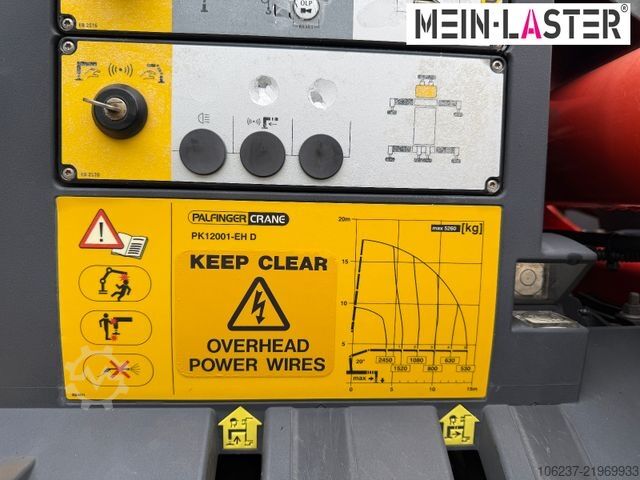 Truck mounted crane MERCEDES-BENZ 1523 Atego  PK 12001  19m Funk 62.706 km