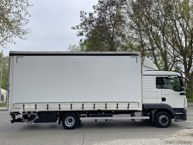 Curtain sider van man 8.180 Pritsche + Plane 3x Edscha