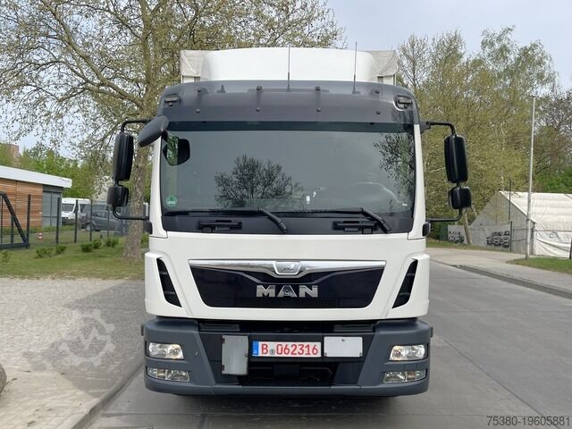 Curtain sider van man 8.180 Pritsche + Plane 3x Edscha