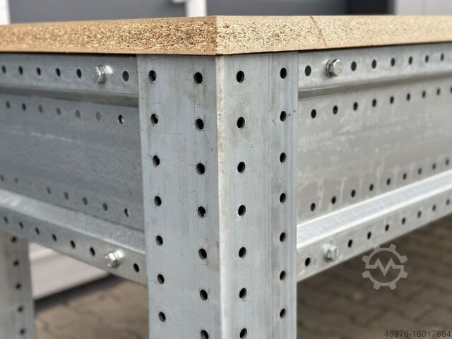 Workbench Welding table Workshop table Packtisch Werktisch Arbeitstisch Abm: 3.300 x 850 x 940 mm (BxTxH)