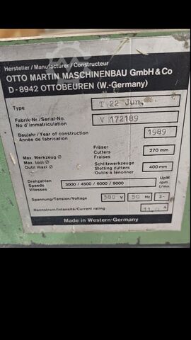 Tischfräse MARTIN mit Schiebeschlitten Martin T22