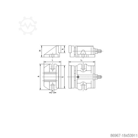 F200 2-Piece Divided Machine Vice CORMAK F200