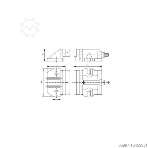 F160 2-piece Divided Machine Vice CORMAK F160