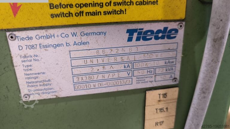 Rißprüfmaschine TIEDE Universal 600 WE