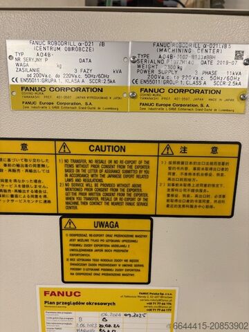 Vertikales Bearbeitungszentrum FANUC Robodrill α-D21iB5