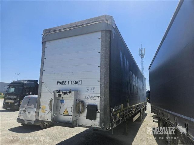 Open semitrailer with tarp Schmitz Cargobull Semitrailer Curtainsider Mega