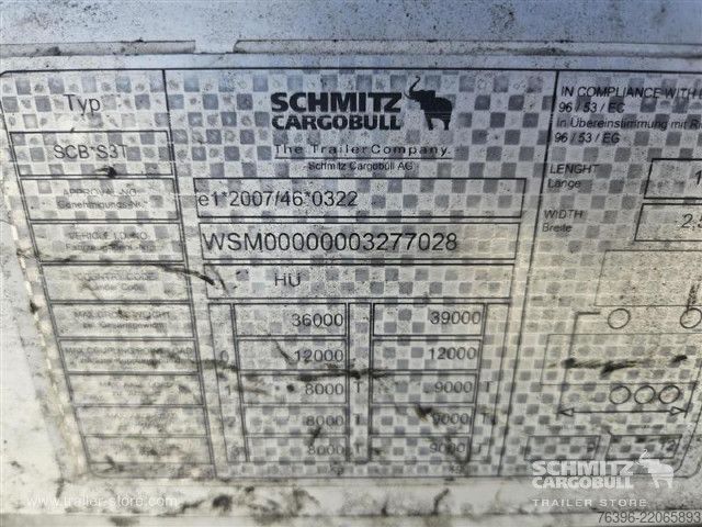 Open semitrailer with tarp Schmitz Cargobull Semitrailer Curtainsider Mega