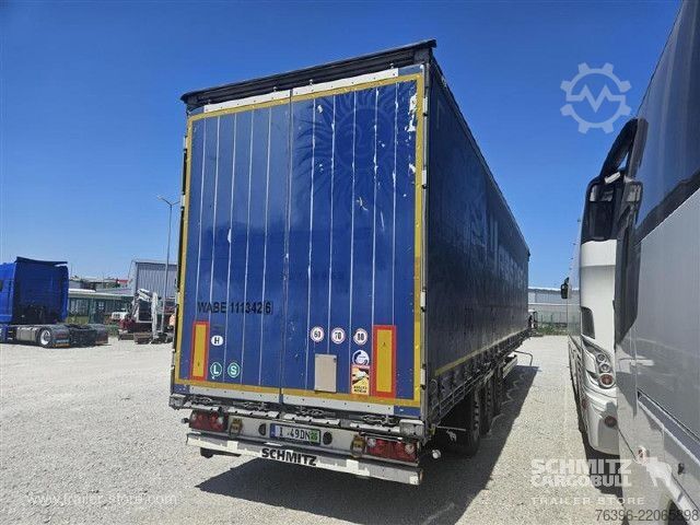 Open semitrailer with tarp Schmitz Cargobull Semitrailer Curtainsider Mega