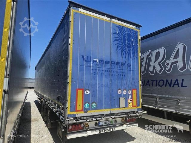 Open semitrailer with tarp Schmitz Cargobull Semitrailer Curtainsider Mega