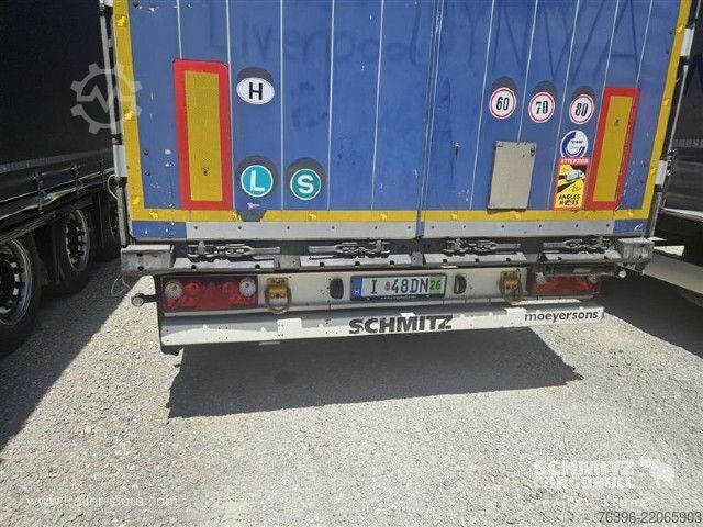 Open semitrailer with tarp Schmitz Cargobull Semitrailer Curtainsider Mega