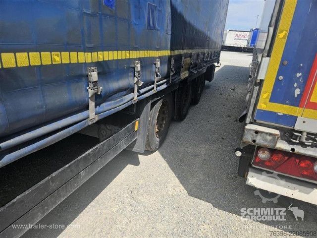 Open semitrailer with tarp Schmitz Cargobull Semitrailer Curtainsider Mega