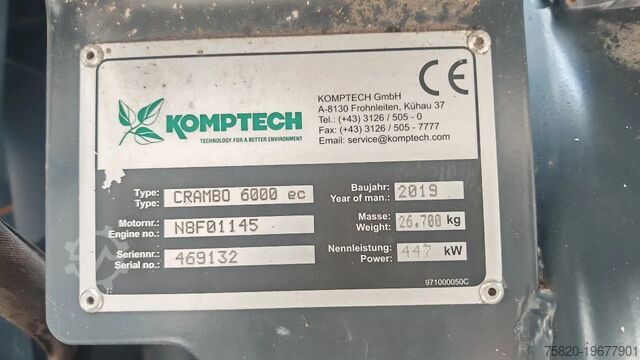 Wood chipper Komptech CRAMBO 6000 MOBILE SLOW-SPEED SHREDDER