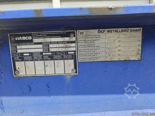 Container transport MKF METALLBAU CS 20 -20 FOOT- CONTAINER CHASSIS -HEAVY DUTY- ...
