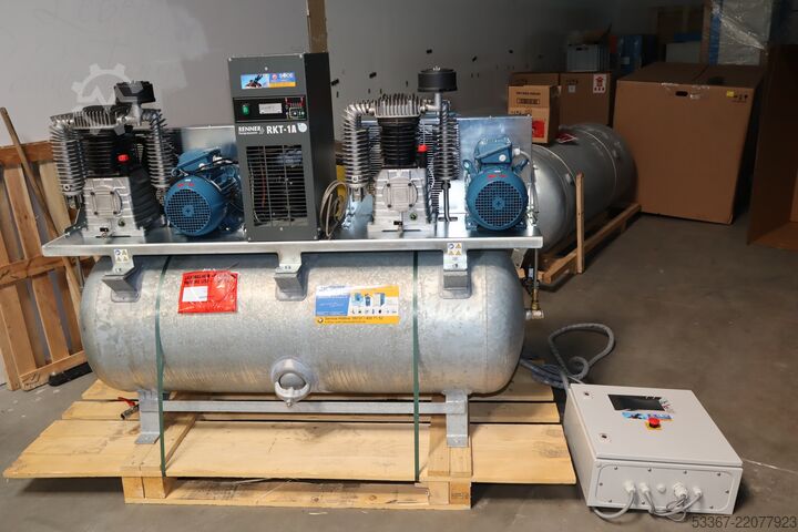 8 kW piston compressor with dryer + tank Renner RIKO 1400/500 M-KT