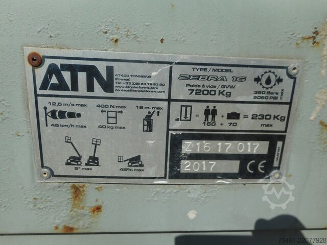 Mobile work platform ATN ZEBRA 16 Diesel Allrad 16,4m
