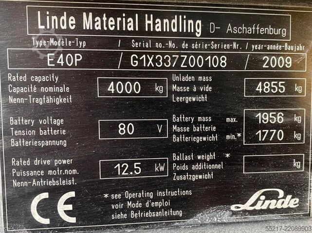 Forklift Linde E 40 P
