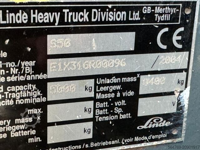 Side loader forklift Linde S50 / Perfect condition