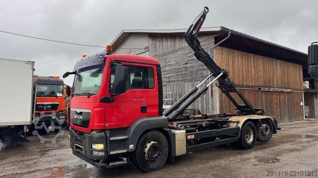 Roll-off tipper truck MAN TGS 26.360 6x2-2 LL Abrollkipper Euro 4 Bj 2008