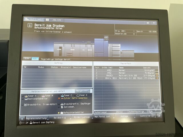 Digitaldruckmaschine Konica Minolta AccurioPress C6085 incl. Fiery, IQ-501, Paperdeck