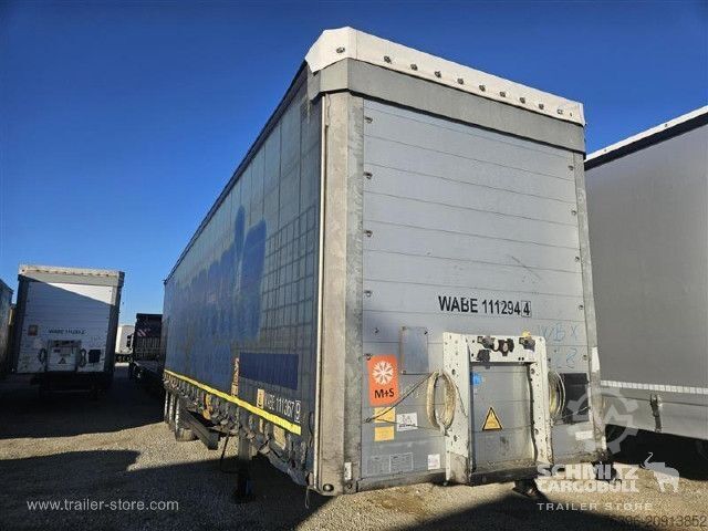 Open semitrailer with tarp Schmitz Cargobull Semitrailer Curtainsider Mega