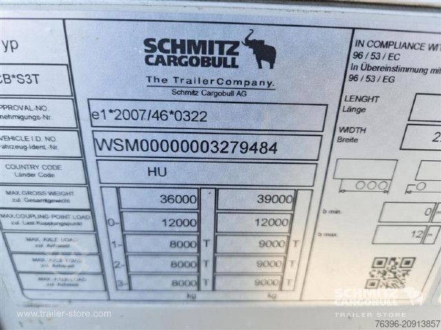 Open semitrailer with tarp Schmitz Cargobull Semitrailer Curtainsider Mega