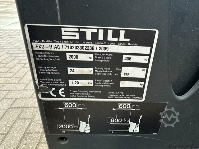 VS-22597 Electric Pallet Truck Still EXU H 20 STILL EXU H 20