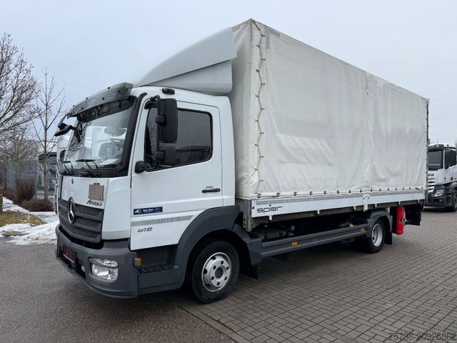 Curtain sider van MERCEDES-BENZ Atego 818 L Pritsche+Plane+LBW/Klima/EURO6D