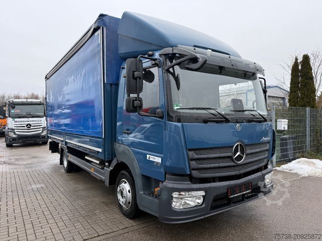 Curtain sider van MERCEDES-BENZ Atego 818 Pritsche+Plane+Edscha+LBW/Klima/EURO6D