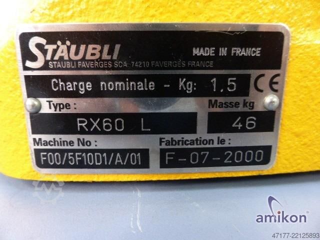 Robot with control u. Manual control unit Stäubli RX 60 L