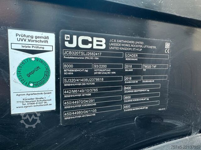 Wheel loader JCB TM 320 T4F * AGRI * Q-FIT * 40Km/h * VOLLGUMMI *