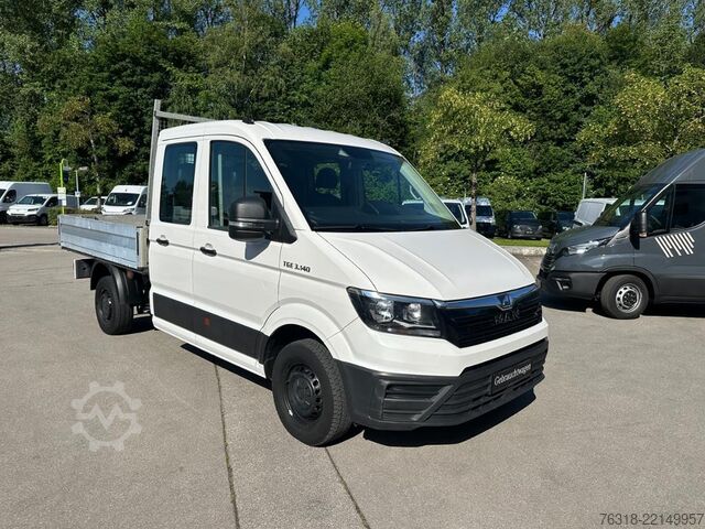 Pick-up van MAN TGE 3.140 Pritsche DOKA AHK3.0t Radio Klima