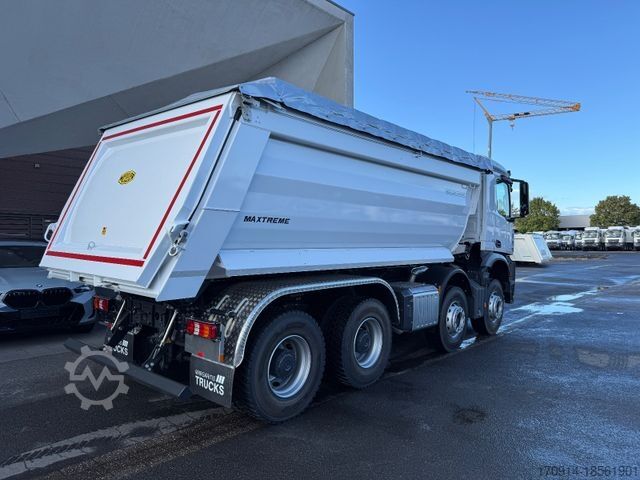Tipper truck MERCEDES-BENZ 4145K 8x4 E6 GSR/Ret/MeillerP436 18m3 elek Plane