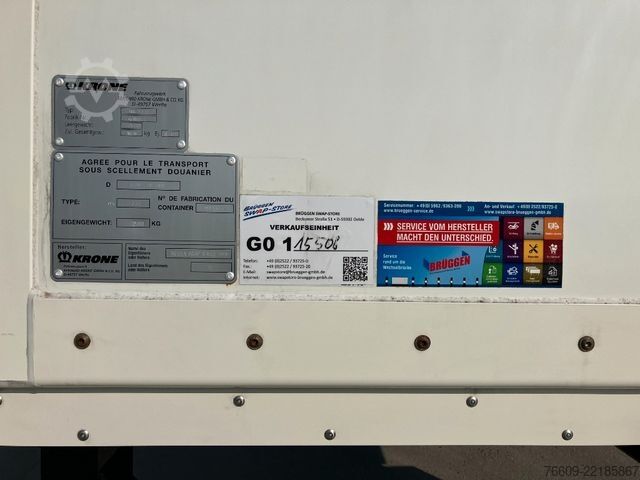 Swap body trailer KRONE Wechselbrücke Kühlaufbau