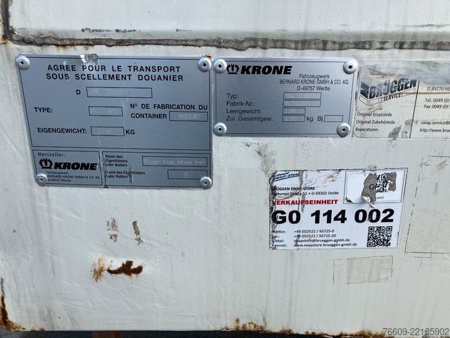 Swap body trailer KRONE Wechselbrücke Koffer