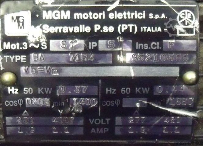 Elektromotor 0,37 kW 1400 U/min MGM BA71B4