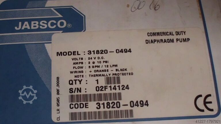Diaphragm pump Jabsco 31800-0094