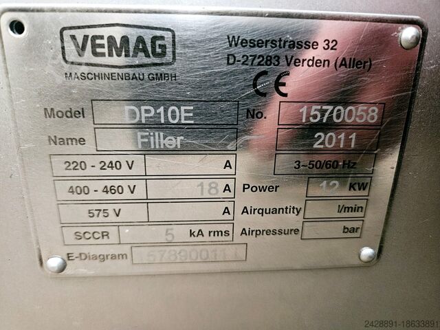 Sausage production line Vemag DP10E, LPG 208, AHM