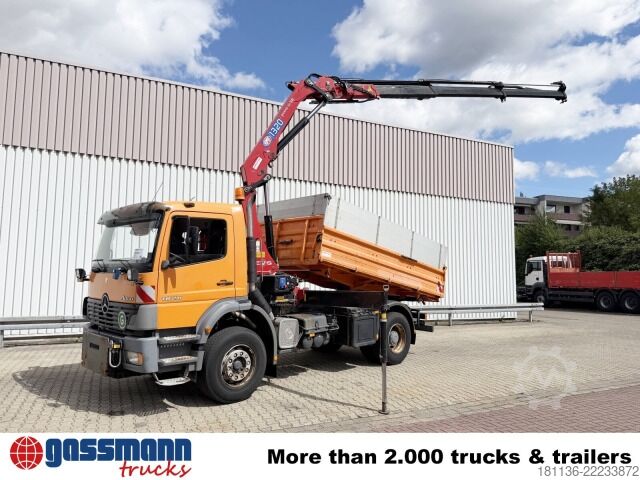 Tipper truck Mercedes-Benz Atego 1828 K 4x2, Winterdienstausstattung, Kran