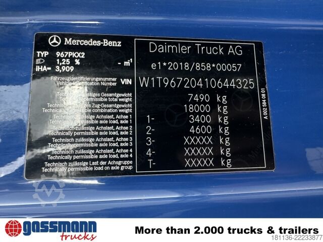 Tipper van Mercedes-Benz Atego 816 K 4x2, 2x AHK, Meiller-Kipper, mehrfach