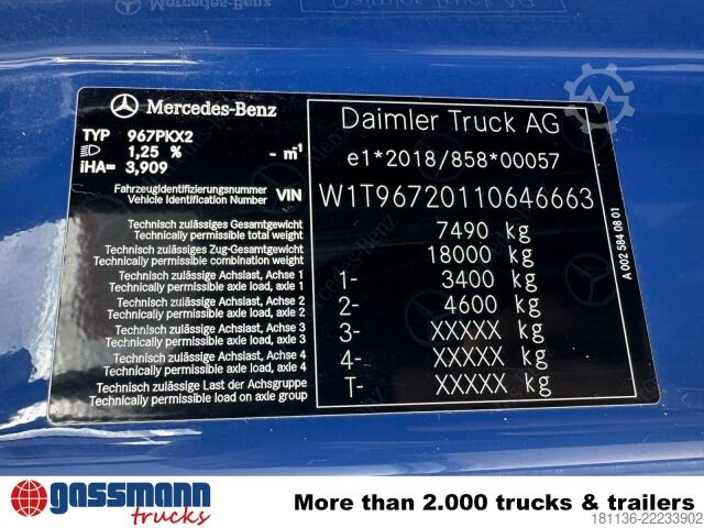 Tipper van Mercedes-Benz Atego 816 K 4x2, 2x AHK, Meiller-Kipper, mehrfach