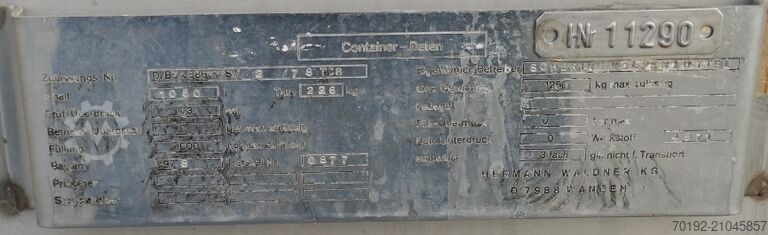 1050 Liter IBC Container aus V4A Waldner 9380