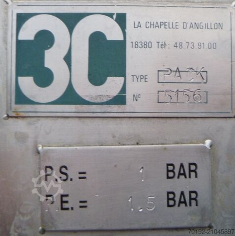 1100 litre pressure vessel made of V4A stainless steel  9361